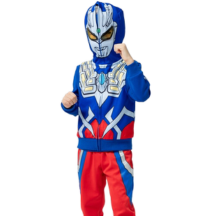 奥特曼衣服春装儿童套装卫衣三件套男孩帅气春秋季蜘蛛侠男童装潮