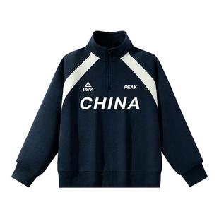 匹克童装男童加绒卫衣冬季2025新款酷帅气儿童运动训练服保暖上衣