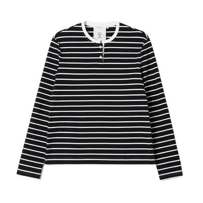 kleeklee罗纹内搭小立领T恤