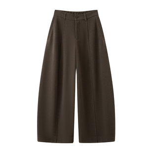 画风drawwind2025冬季新款加绒气球裤女高腰显瘦休闲直筒阔腿长裤