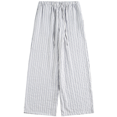 撞色慵懒风情侣阔腿休闲长裤子