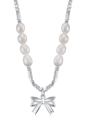 潮宏基s925银珍珠项链