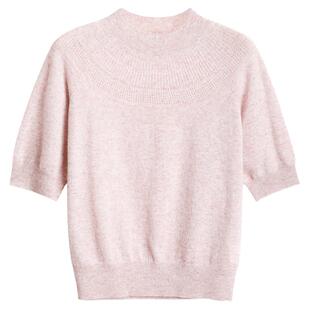 米皇秋冬新款半高领中袖羊绒衫女时尚舒适保暖羊绒针织毛衣