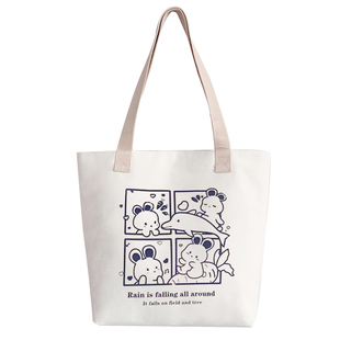 帆布包女2025新款学生手提布袋上班通勤大容量拉链产检妈咪包单肩