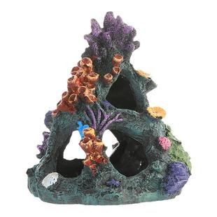 珊瑚躲避鱼缸造景水族箱装饰树脂仿真珊瑚礁海葵爬虫鱼虾躲避屋