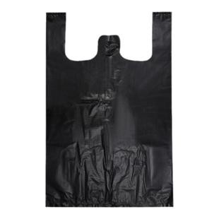 黑色方便袋一次性加厚手提袋中号马甲袋大号商用背心式垃圾袋家用