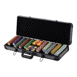 德州扑克筹码箱套装高端棋牌室专用桌垫黏土筹码币铝箱桌布垫全套