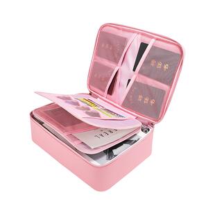 证件收纳包防火防水家庭证书高端文件箱带锁收纳盒家用房产本神器