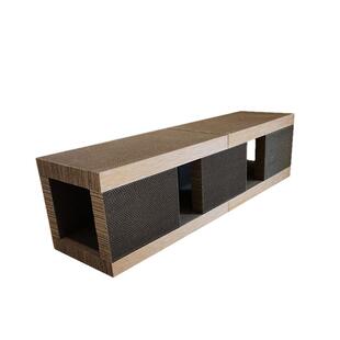 立式猫抓板猫窝不掉屑贴墙猫钻洞猫隧道猫咪自嗨玩具猫抓板磨抓器