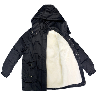 羊毛棉袄女士皮毛一体中老年人冬季加厚保暖羊皮袄棉衣长袖妈妈装