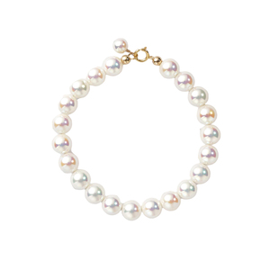西大班 人造极光天女akoya珍珠手链女轻奢高级感美产14k包金手饰