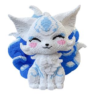 超大九尾狐积木2025新款高难度巨大型成人版益智拼装玩具超大摆件