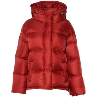DPLAY【90白鸭绒】2025年冬季新款休闲红色拉链羽绒服外套女