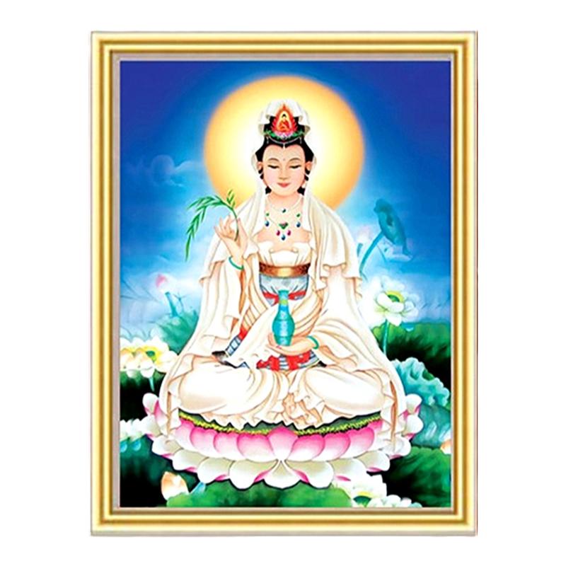滴水观音十字绣坐莲观音菩萨新款