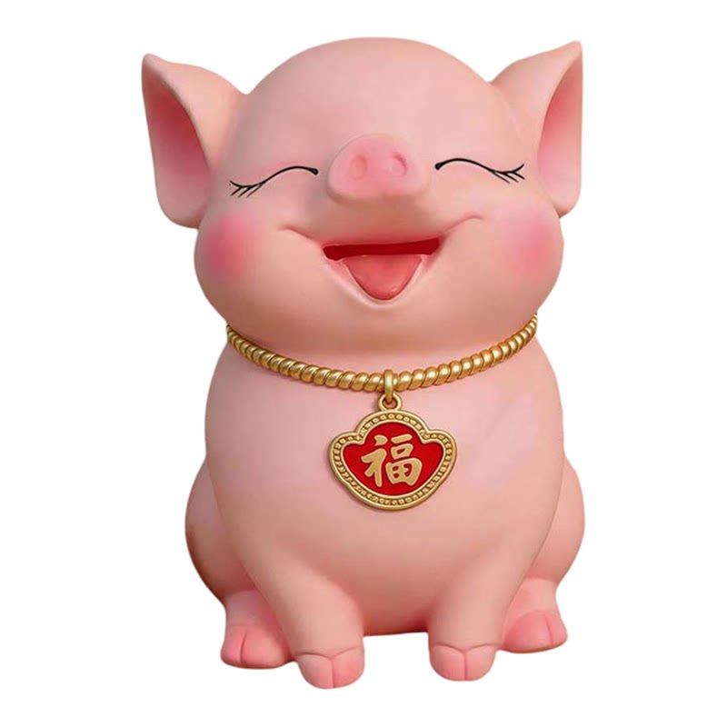 2026可爱小猪大容量只进不出储蓄罐创意摆件儿童春节礼物存钱罐子