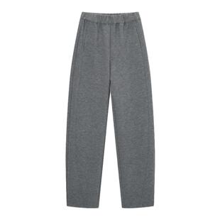 TKY SHOP简约休闲长裤女2025冬季新款哈伦裤保暖灰色长裤百搭宽松