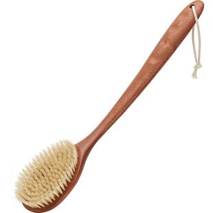 初心木质洗澡刷猪鬃毛刷背神器身体刷干刷软毛沐浴洗浴刷搓澡刷子