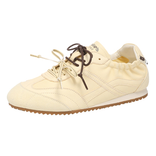 MILLIE'S/妙丽复古风德训鞋女2026春季新款休闲运动平底小白鞋Z