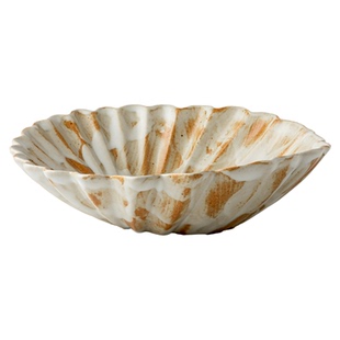 巷子尾〖特色异形手作〗侘寂风粗陶餐具水果沙拉盘日式菜碗深盘