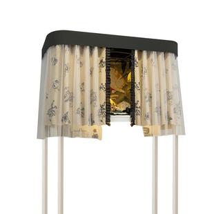 u型双滑轨道学生宿舍床帘蚊帐一体式上铺物理强遮光女生寝室专用