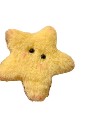 可爱毛绒星星发夹鸭嘴夹头饰