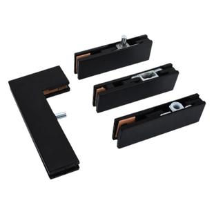 顺丰包邮无框玻璃门上夹下夹顶夹曲家黑色地弹簧玻璃门上下夹