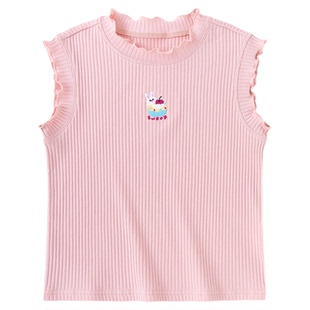 dudujia儿童背心夏季T恤女孩衣服女童夏天女生上衣女宝夏装童装