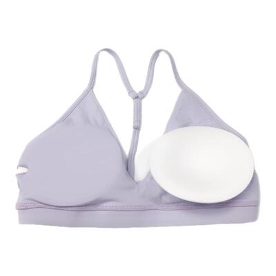 带胸垫U领跑步深V高弹瑜伽服