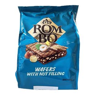 俄罗斯进口巧克力榛子夹心威化饼干原装纯可可脂KDV休闲网红零食