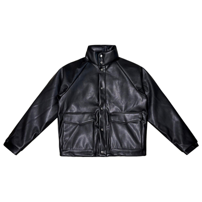 Profound foundation支线 90白鸭绒仿小羊皮立领皮衣羽绒服外套