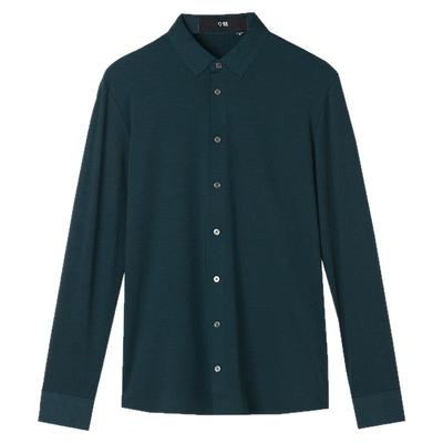 休闲商务长袖微弹力衬衫