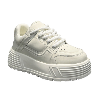 加绒保暖小白鞋厚底增高面包板鞋