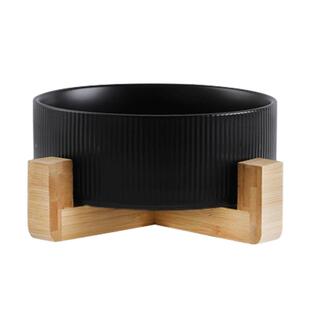 黑色猫碗陶瓷猫咪黑碗宠物防黑下巴猫食盆水盆喝水碗防打翻专用碗