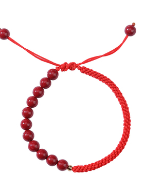 普陀山天然原矿朱砂手绳礼物女