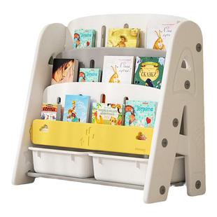 曼龙书架儿童绘本架宝宝玩具收纳架子幼儿园储物柜子塑料整理书架