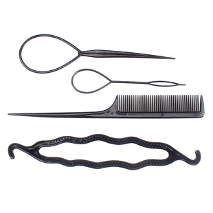 儿童编发神器拉发针盘发掏发神器宝宝拉头发穿发器女童不伤发头饰