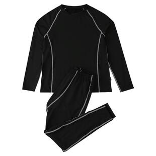 胖男童足球训练服套装长袖衣服宽松中大童秋冬薄绒运动速干衣男孩