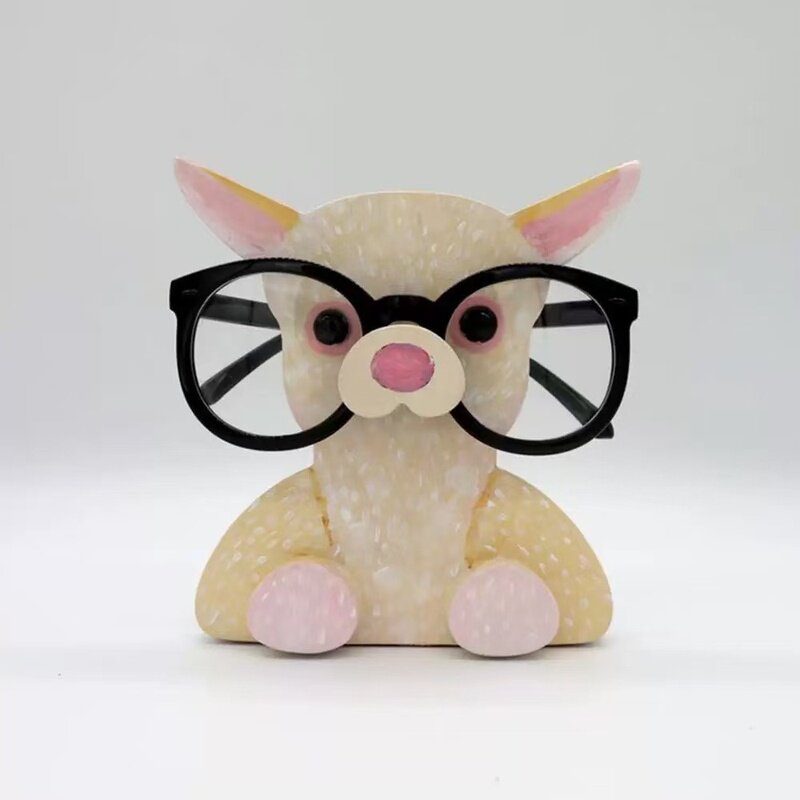 木质创意动物眼镜支架收纳办公室客厅摆件亚马逊桌面展示架工艺品