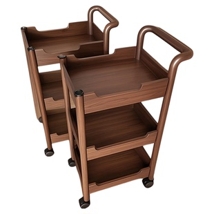 学习桌旁落地带轮书架分层置物架多功能收纳架可折叠小推车储物架