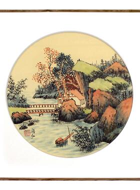 靠山玄关字画迎好运纯手绘装饰画