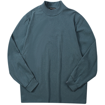 休闲大码宽松小高领薄款打底卫衣