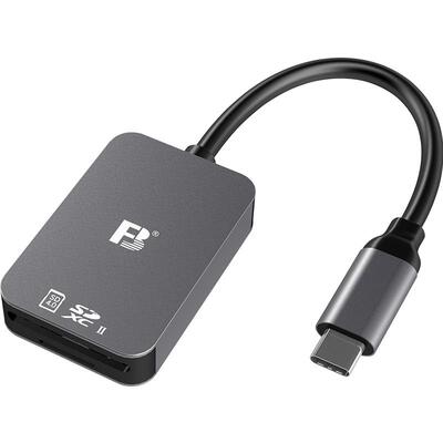 沣标UHS-II SD TF读卡器 手机电脑通用二合一typec安卓小型迷你sdxc高速USB3.0佳能单反相机卡sdxc转手机otg
