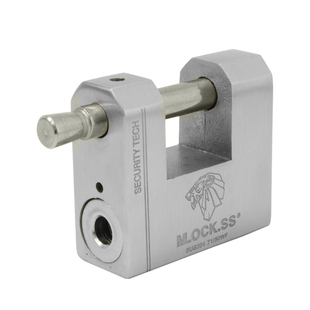 不锈钢304挂锁C级户外防撬砸盗 防雨水锈 通矩方形大门集装箱横开