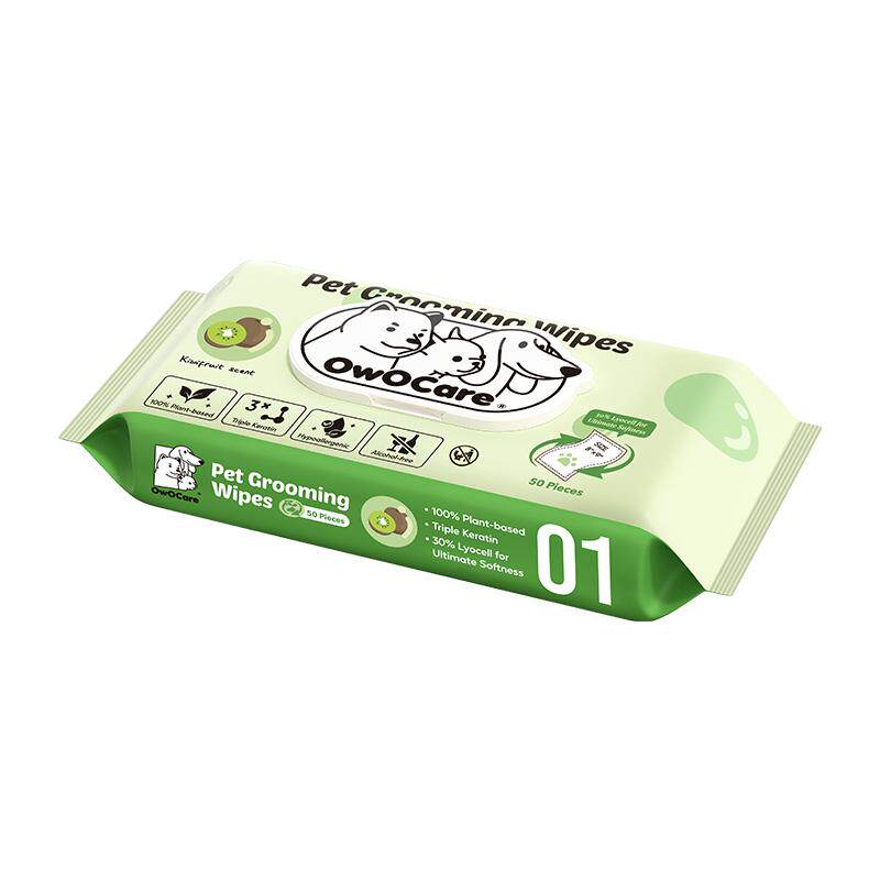 OwOCare宠物清洁湿巾狗狗猫咪纯水免洗用品擦脸屁股猕猴桃味