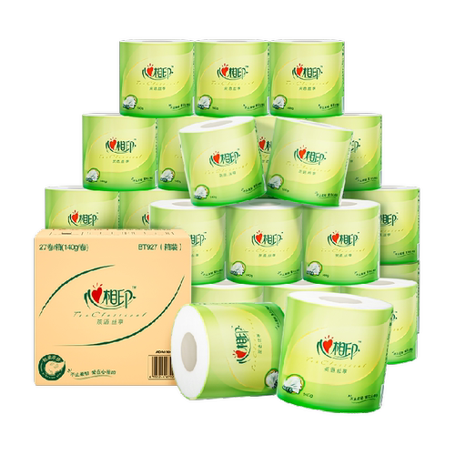 【下拉享优惠】心相印茶语有芯卷纸卫生纸巾卷筒纸厕纸家用实惠装