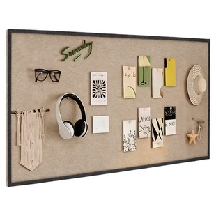 毛毡板相片展示墙背景墙软木板高级感书桌房间卧室墙面装饰拍立得照片墙免打孔不伤墙羊毛毡墙贴文化墙愿景墙