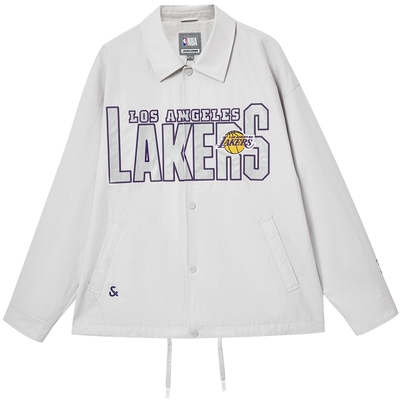 【NBA联名款湖人队】杰克琼斯男装春季夹克外套时尚宽松翻领