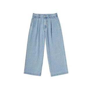 oddCIRKUS牛仔裤日系复古水洗做旧牛仔裤新款男女同款宽松长裤