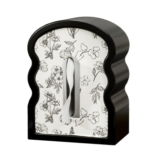 法式创意纸巾盒陶瓷客厅餐桌面抽纸厕所卫生间高颜值黑色中古摆件