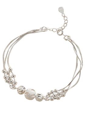 顺钦银楼纯银转运珠手链